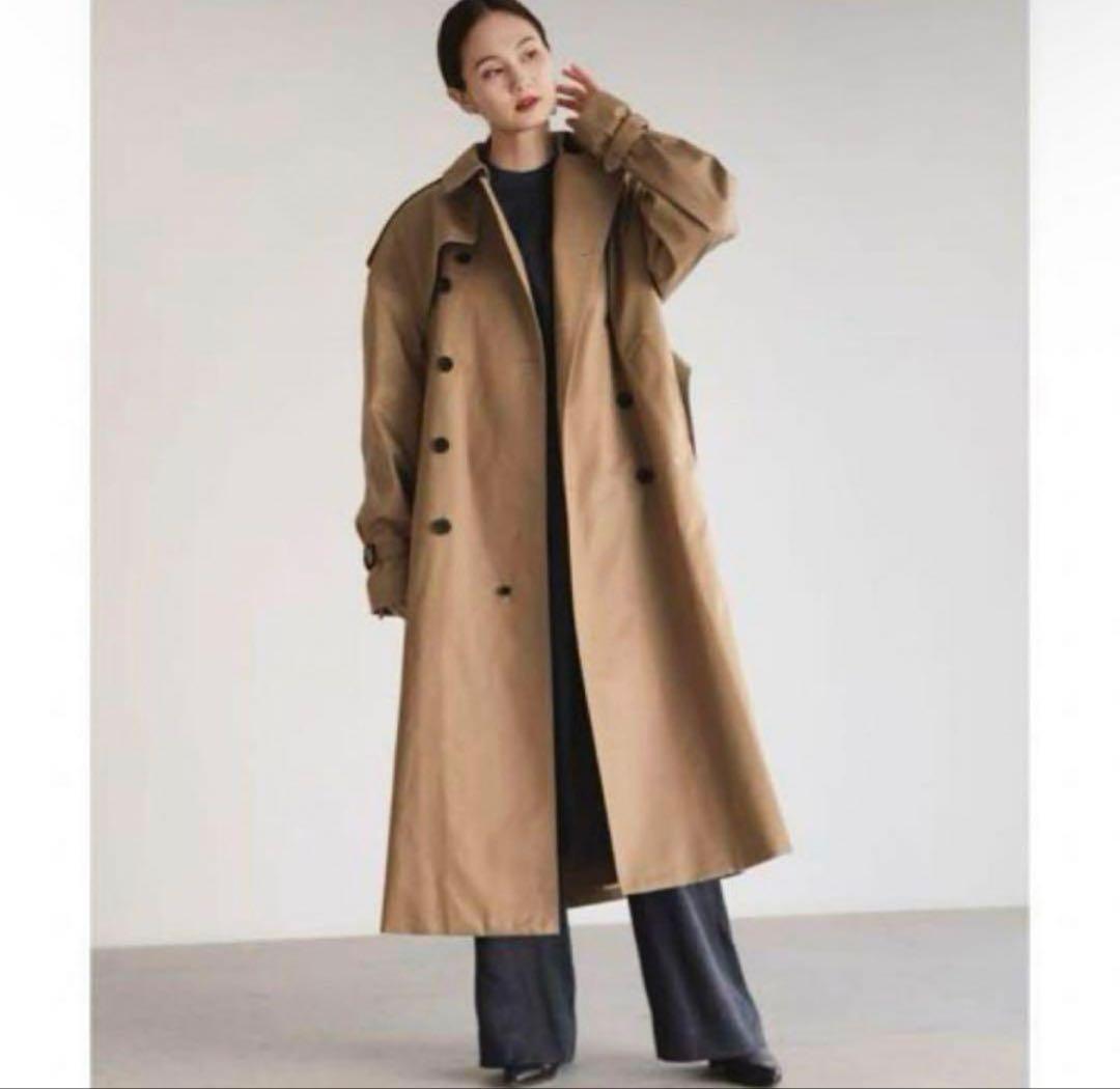 ハイクHYKE★ビッグフィット トレンチコート★ベージュ