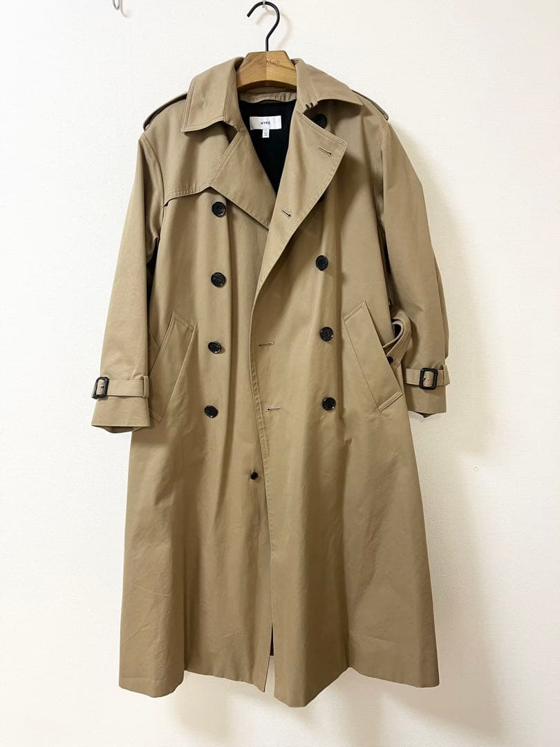 ハイクHYKE★ビッグフィット トレンチコート★ベージュ