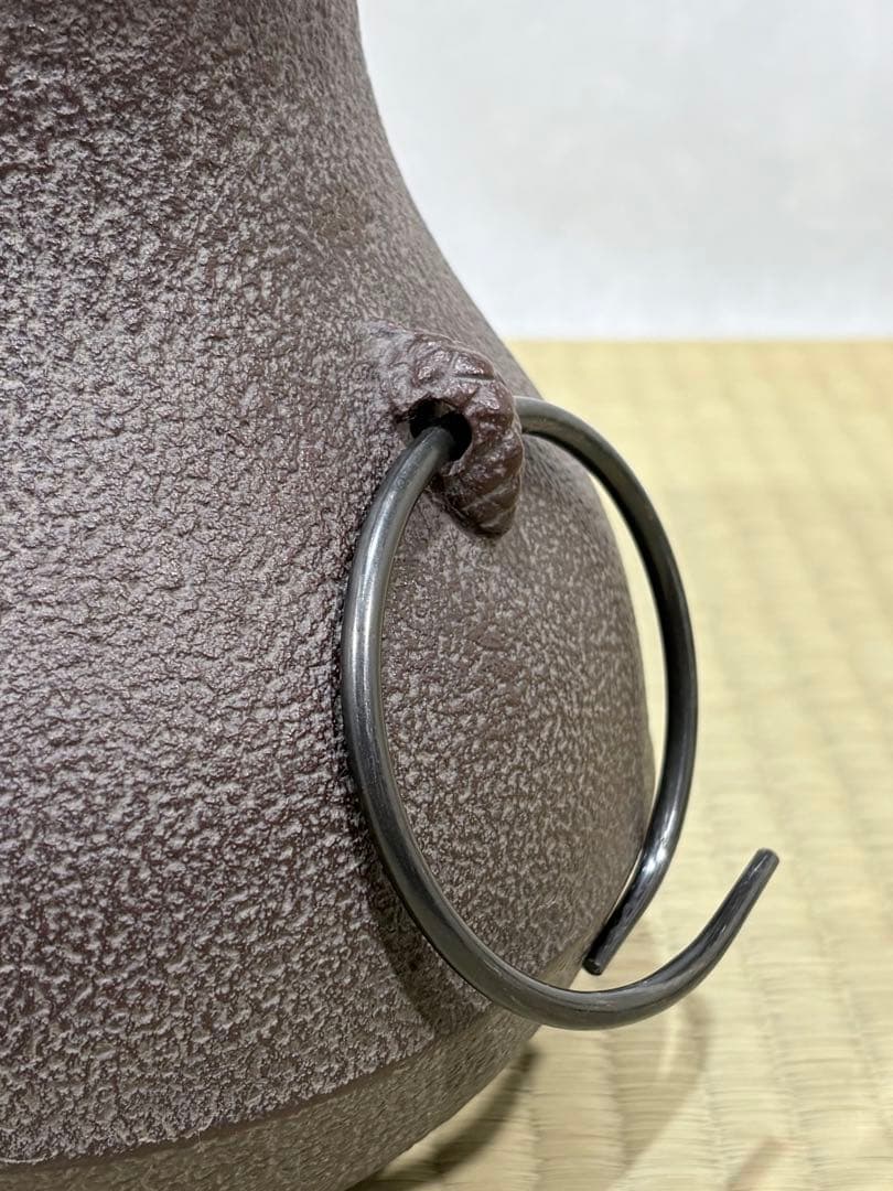 釜師　高橋敬典作　鶴首釜　美品　共箱　茶道具　送料込