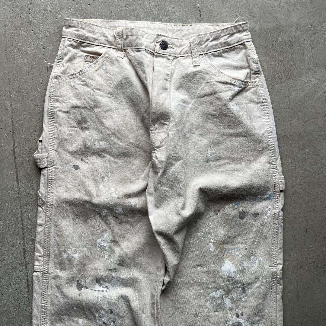 DICKIES ペンキ グランジ ホワイト ペインターパンツ W30