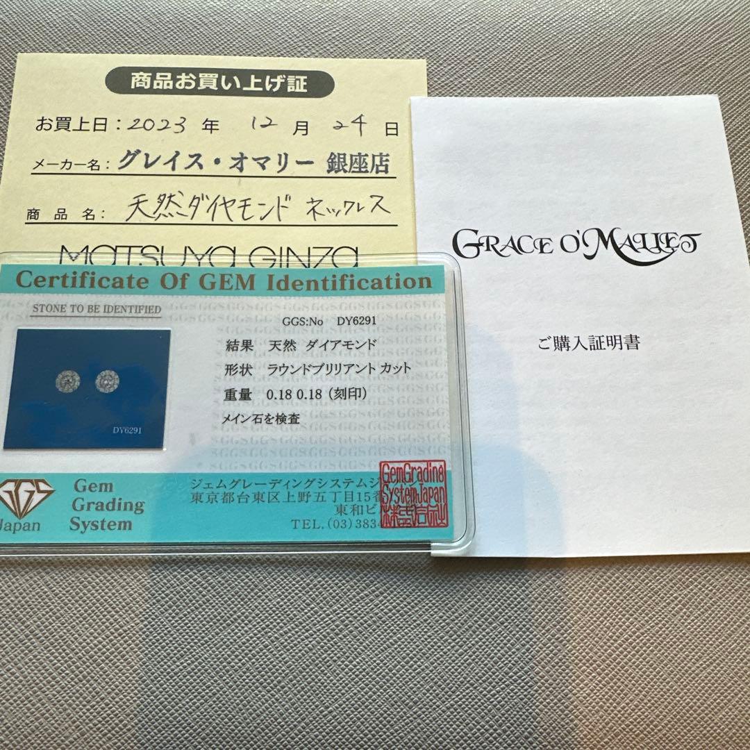 新春値下げ　グレイス・オマリー　ダイヤモンドピアス 0.36ct