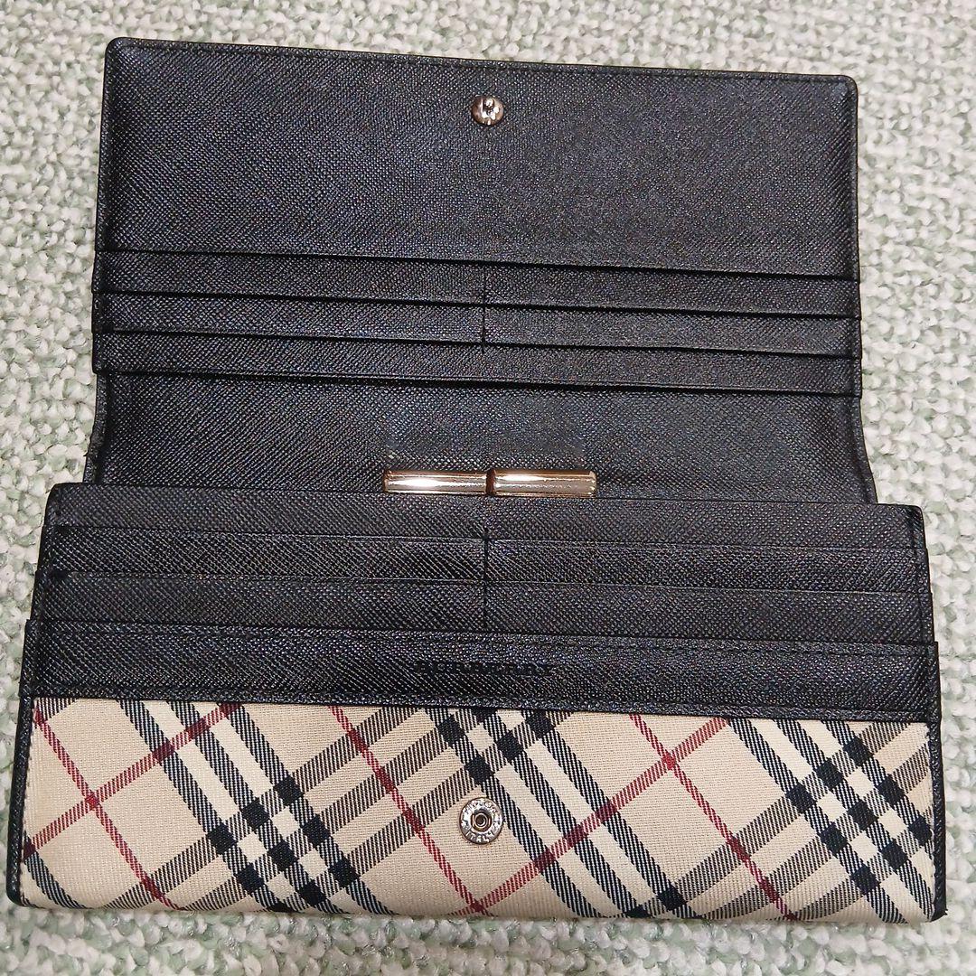 BURBERRY チェック柄 長財布