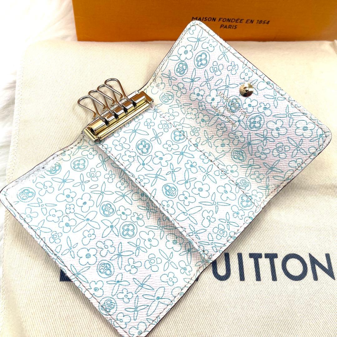 ルイヴィトン　モノグラム　キーケース 　キーホルダー　フルリ 花柄 727