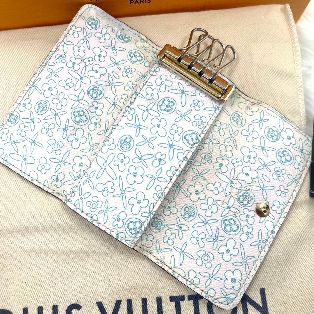 ルイヴィトン　モノグラム　キーケース 　キーホルダー　フルリ 花柄 727