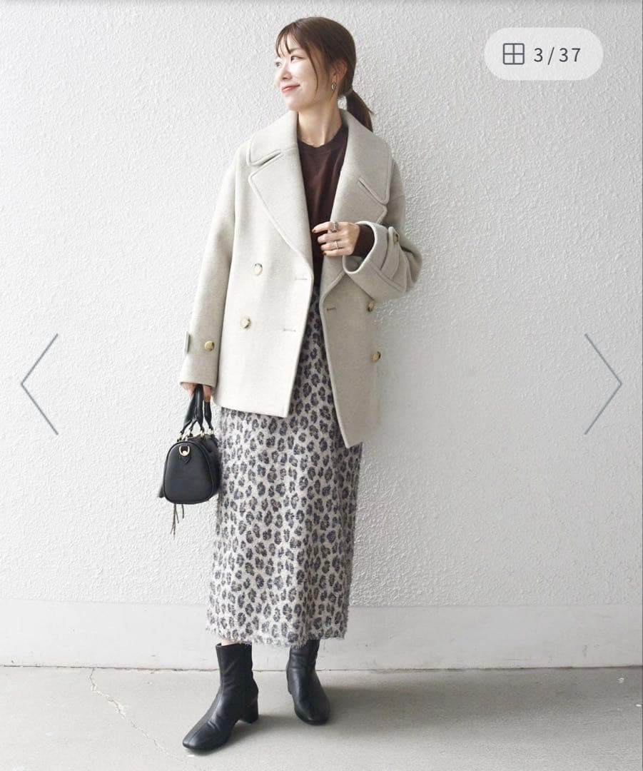 SHIPS any カシミヤ ミックス テーラード ショート Pコート