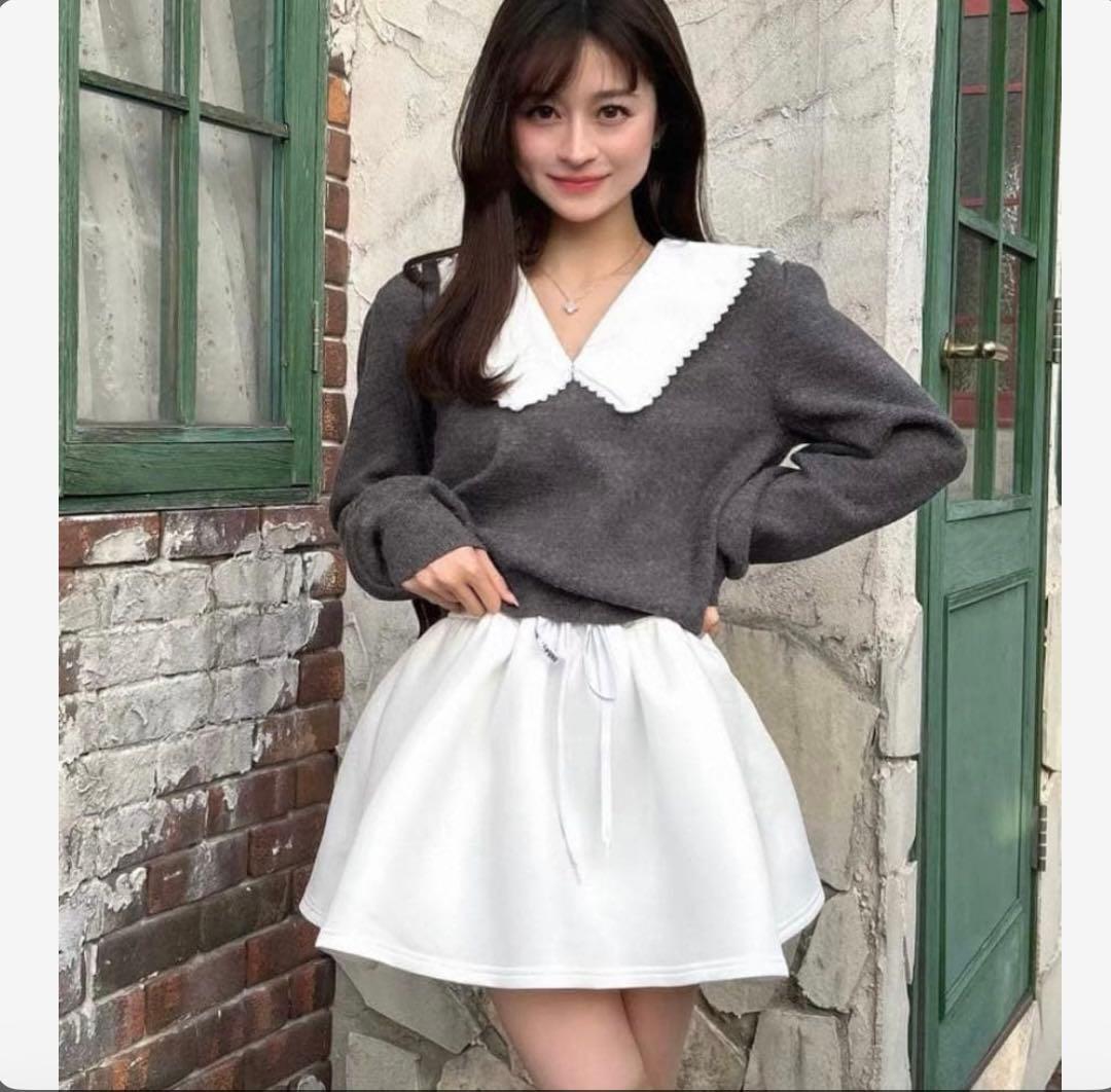 スカート bibiy ANNABELLE KNIT WHITE