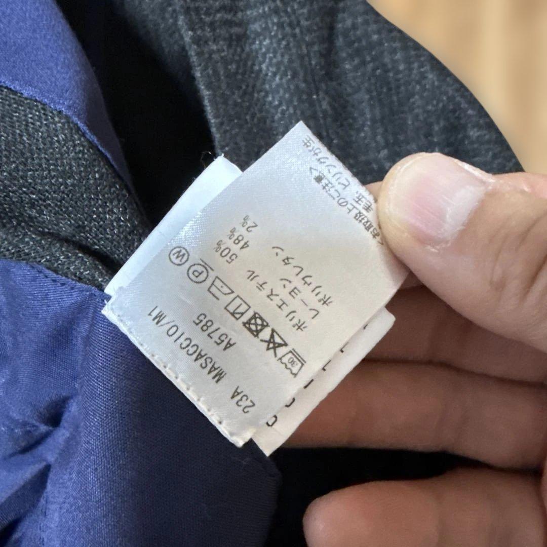 c*a様 ミックスファブリック グレンチェック柄 1プリーツ ドローコードスラッ