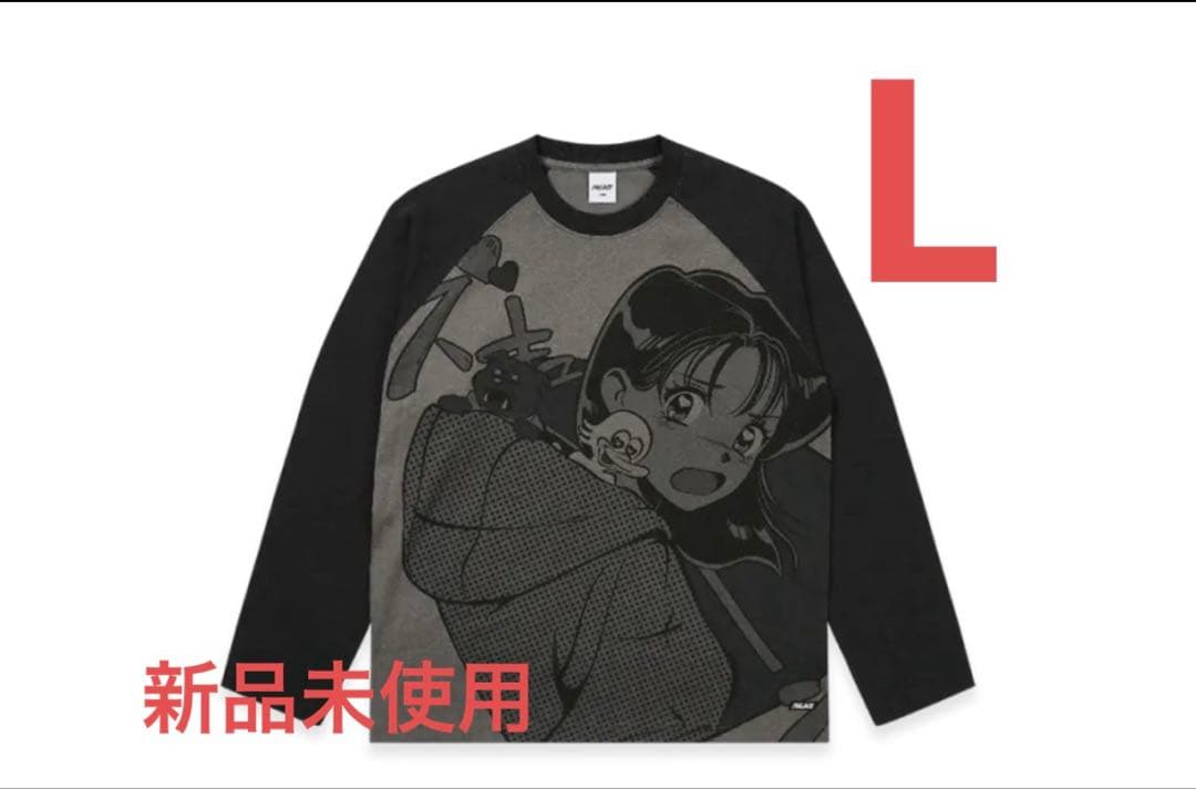 PALACE Rear View Raglan Longsleeve 黒　ロンT