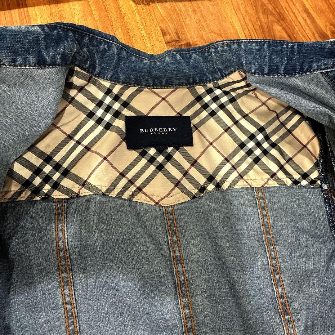 バーバリーロンドン ノバチェック裏地 デニムジャケット 40 Gジャン