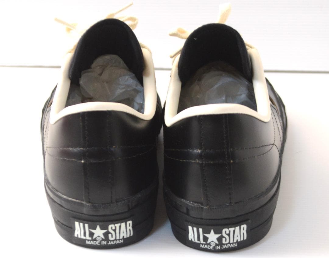 美品 コンバース ワンスター J ブラック ローカット レザー スニーカー 黒