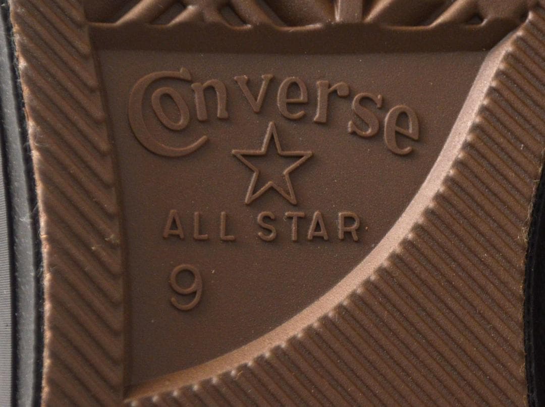 美品 コンバース ワンスター J ブラック ローカット レザー スニーカー 黒