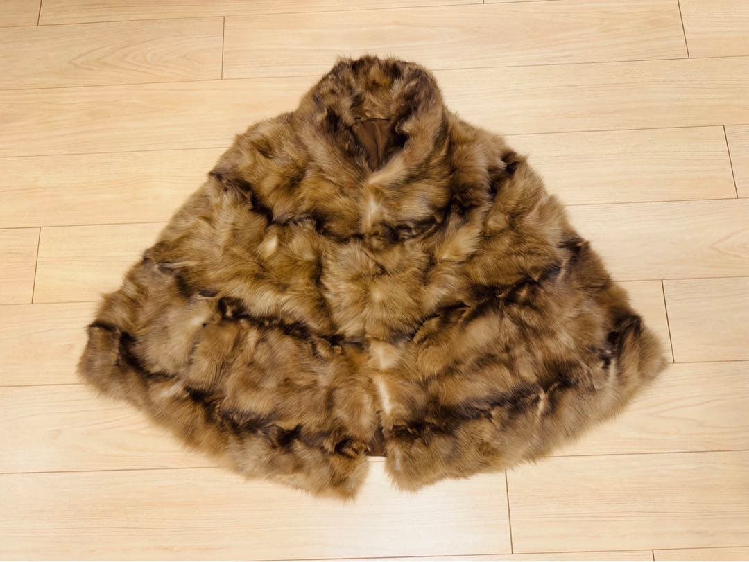 ロシアンセーブル　ケープ　ポンチョ