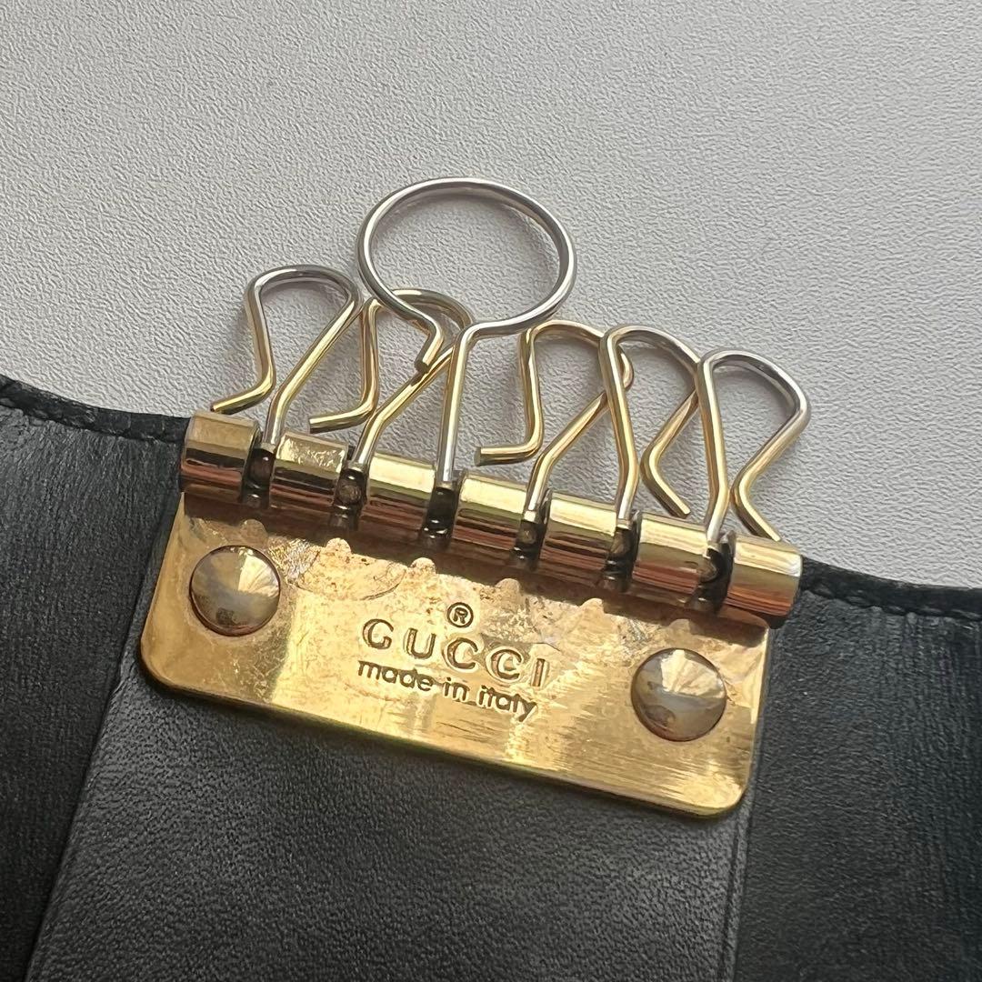 442 美品 GUCCI グッチ シマ キーケース