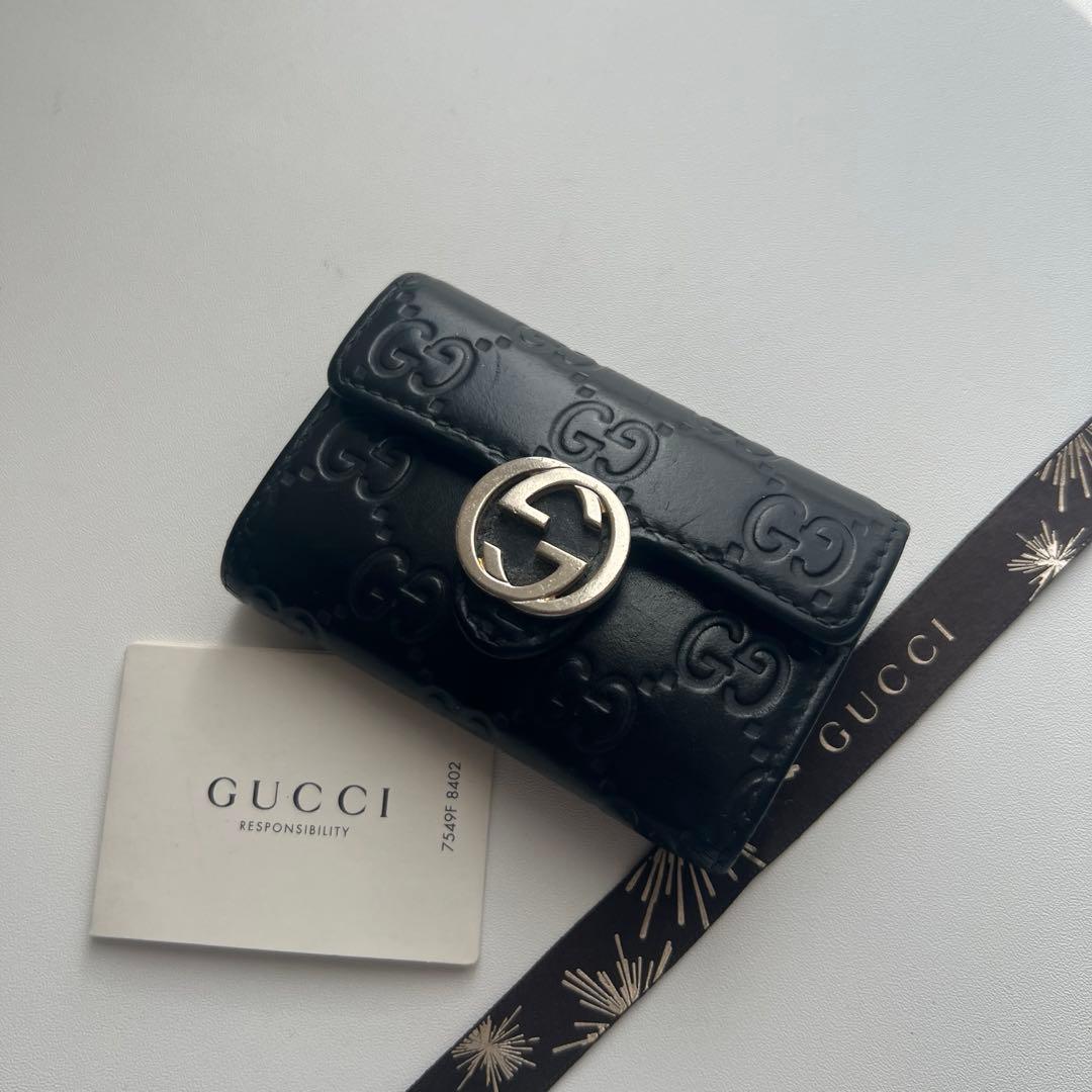 442 美品 GUCCI グッチ シマ キーケース