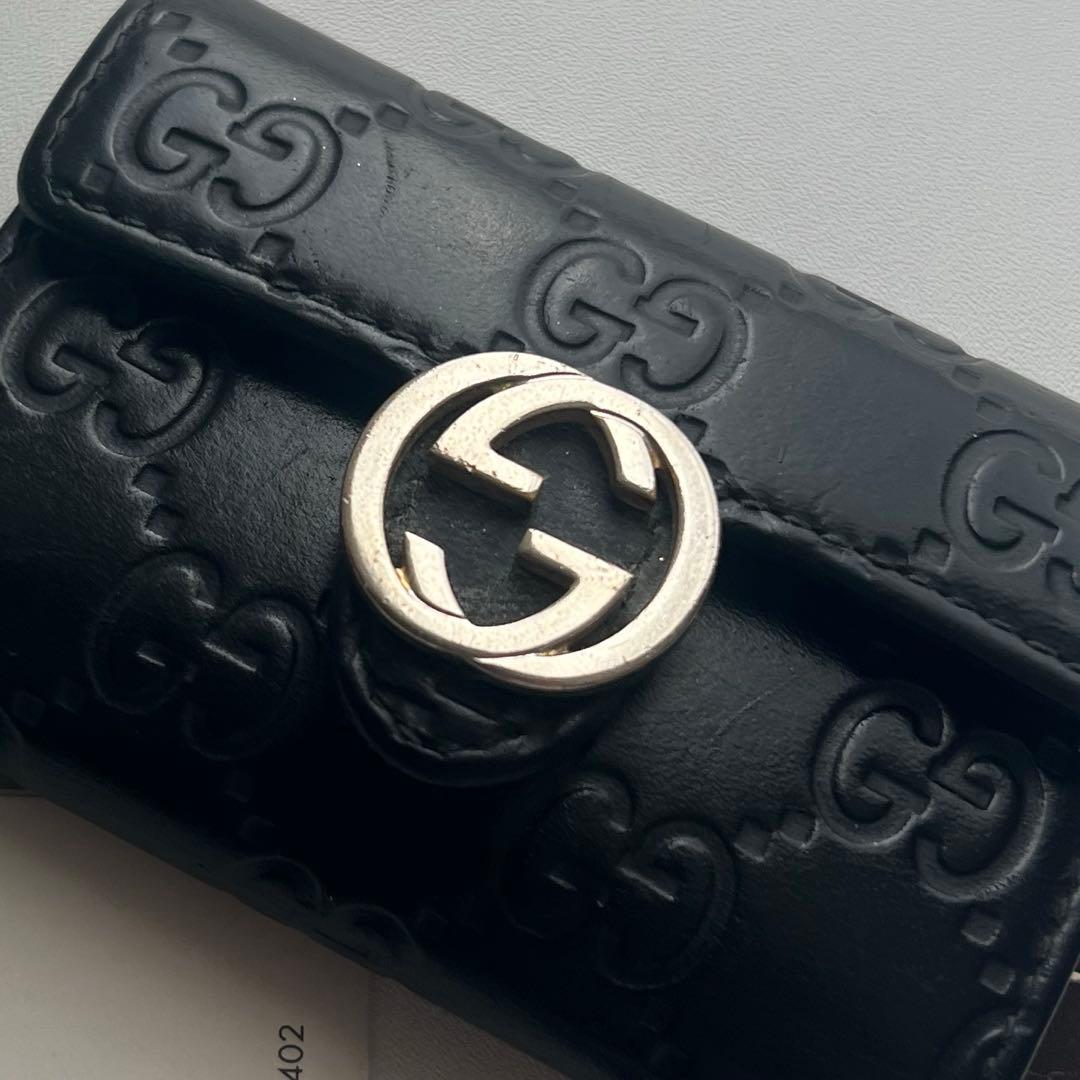 442 美品 GUCCI グッチ シマ キーケース