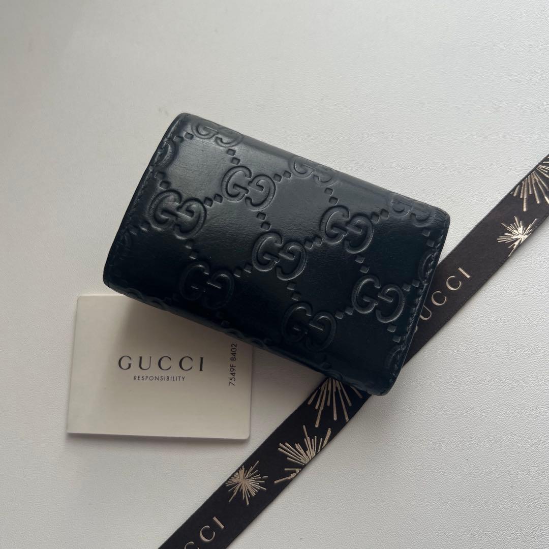 442 美品 GUCCI グッチ シマ キーケース