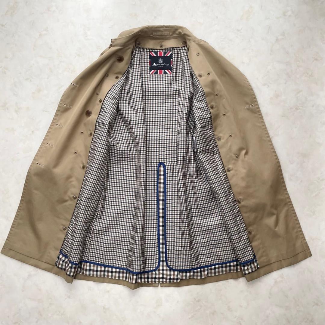 【極美品】Aquascutum トレンチコート L　8 中綿ライナー付　ベルト