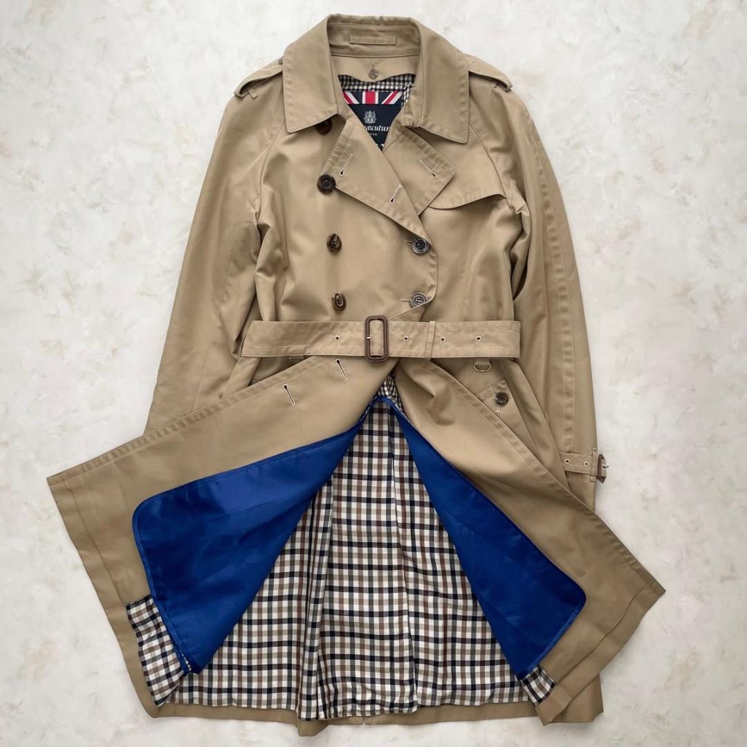 【極美品】Aquascutum トレンチコート L　8 中綿ライナー付　ベルト