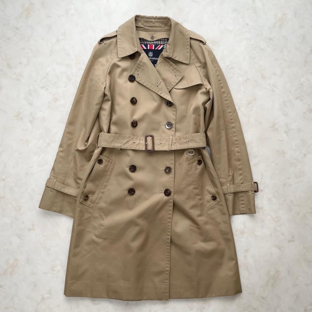 【極美品】Aquascutum トレンチコート L　8 中綿ライナー付　ベルト