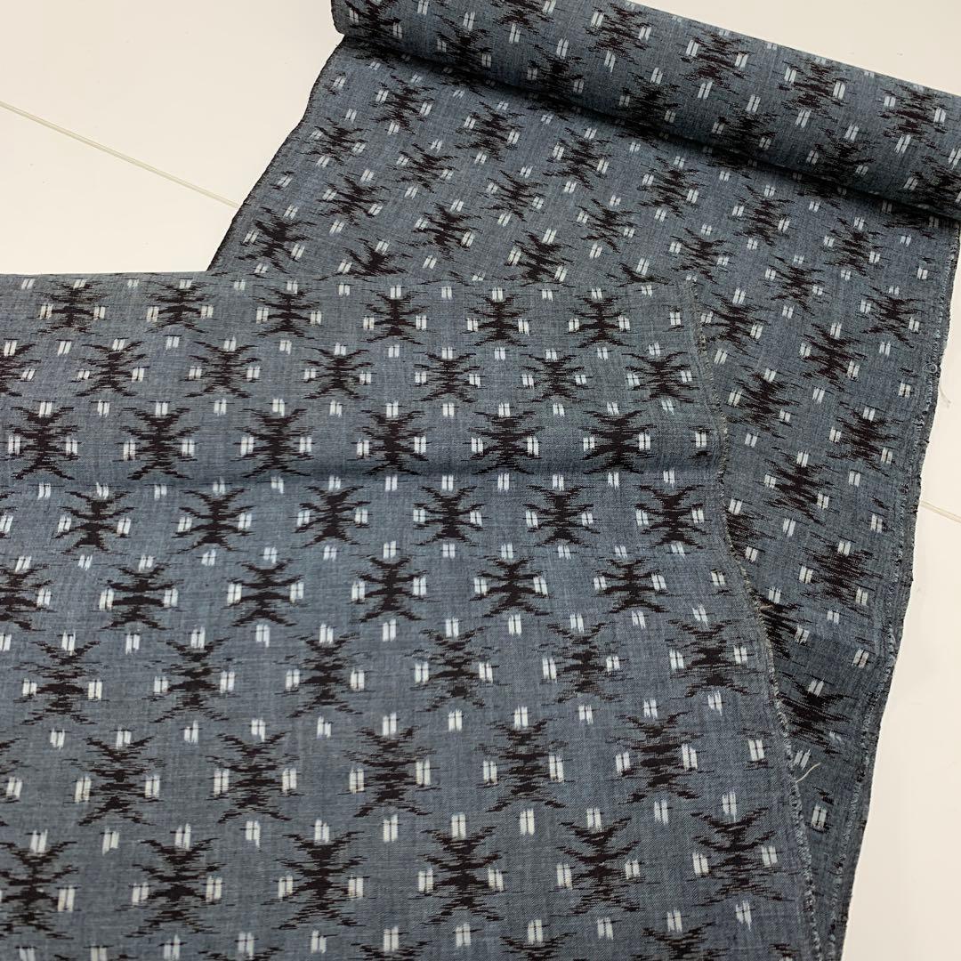 ma8059 本場久留米絣 反物 綿絣 綿着物 未仕立て 着尺 リメイク 生地