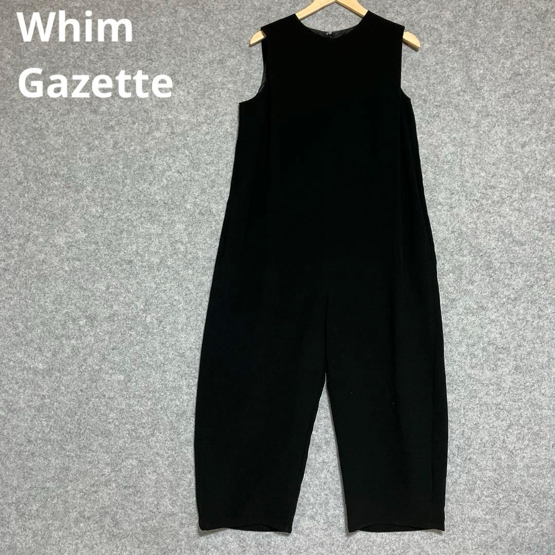Whim Gazette ブラックオーバーオール ジャンプスーツ