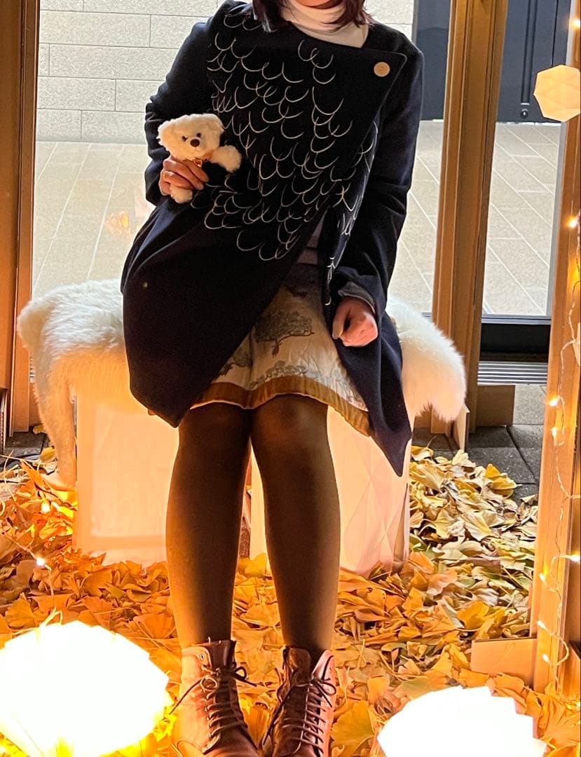 ミナペルホネン plume コート　着画あり