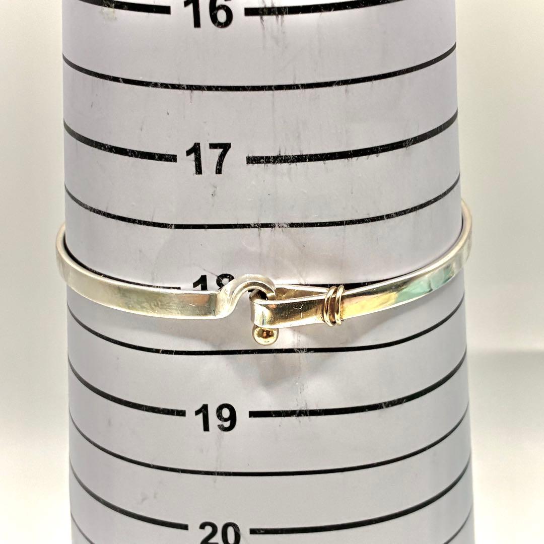 ティファニー フック&アイ ラブノット コンビ バングル 925 750 美品