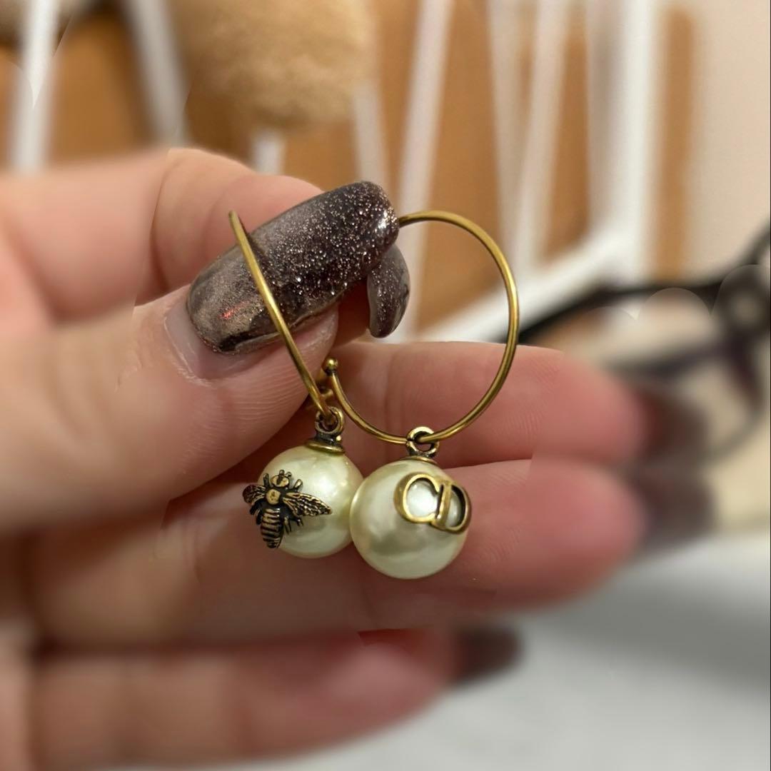 ChristianDior ディオール フープピアス パールピアス