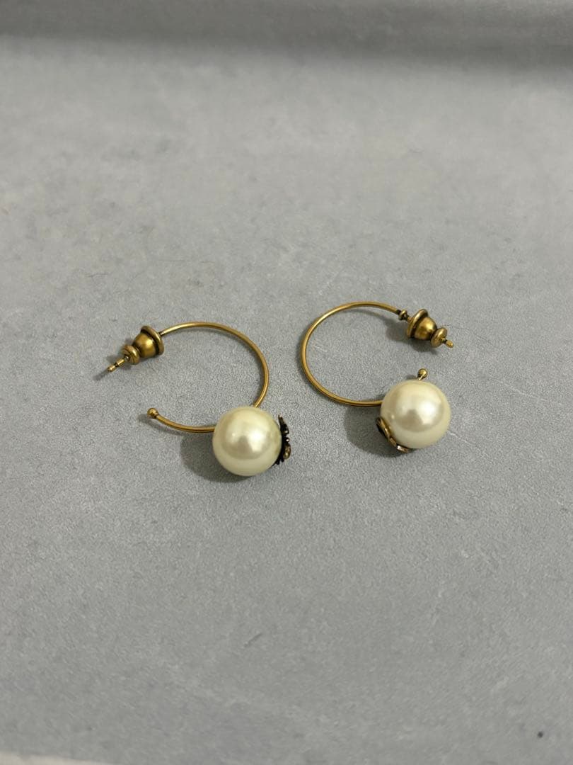 ChristianDior ディオール フープピアス パールピアス