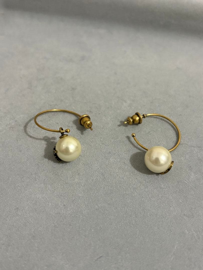 ChristianDior ディオール フープピアス パールピアス