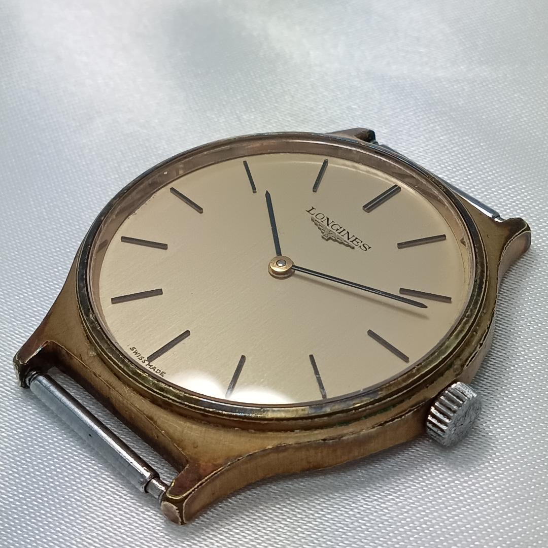 【稼働品】ロンジン ラウンド ステンレススチール ベルトなし ゴールド
