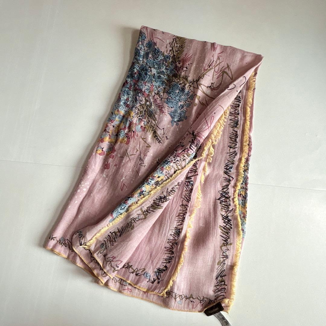 マニプリ manipuri 大判 コットンシルク ストール マフラー スカーフ