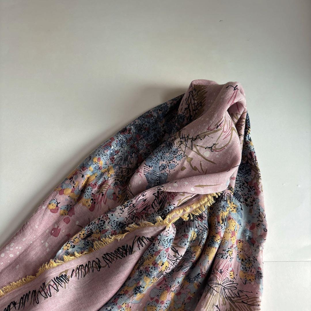 マニプリ manipuri 大判 コットンシルク ストール マフラー スカーフ