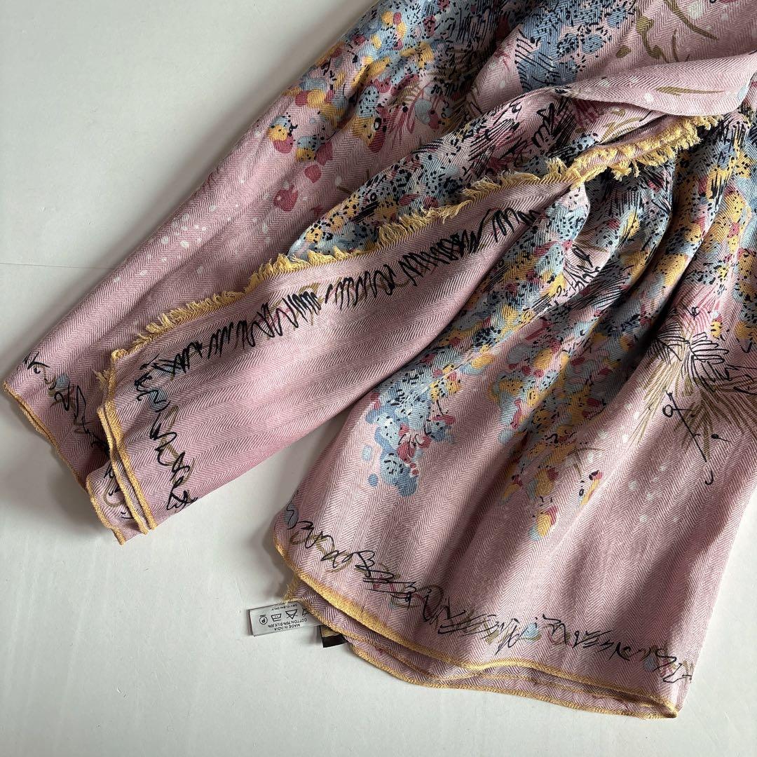 マニプリ manipuri 大判 コットンシルク ストール マフラー スカーフ