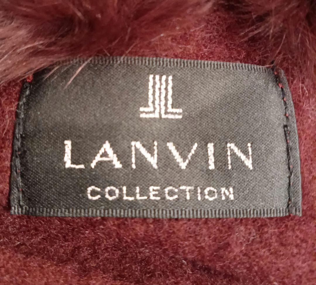 LANVIN COLLECTION カシミア混 ウールファーケープ