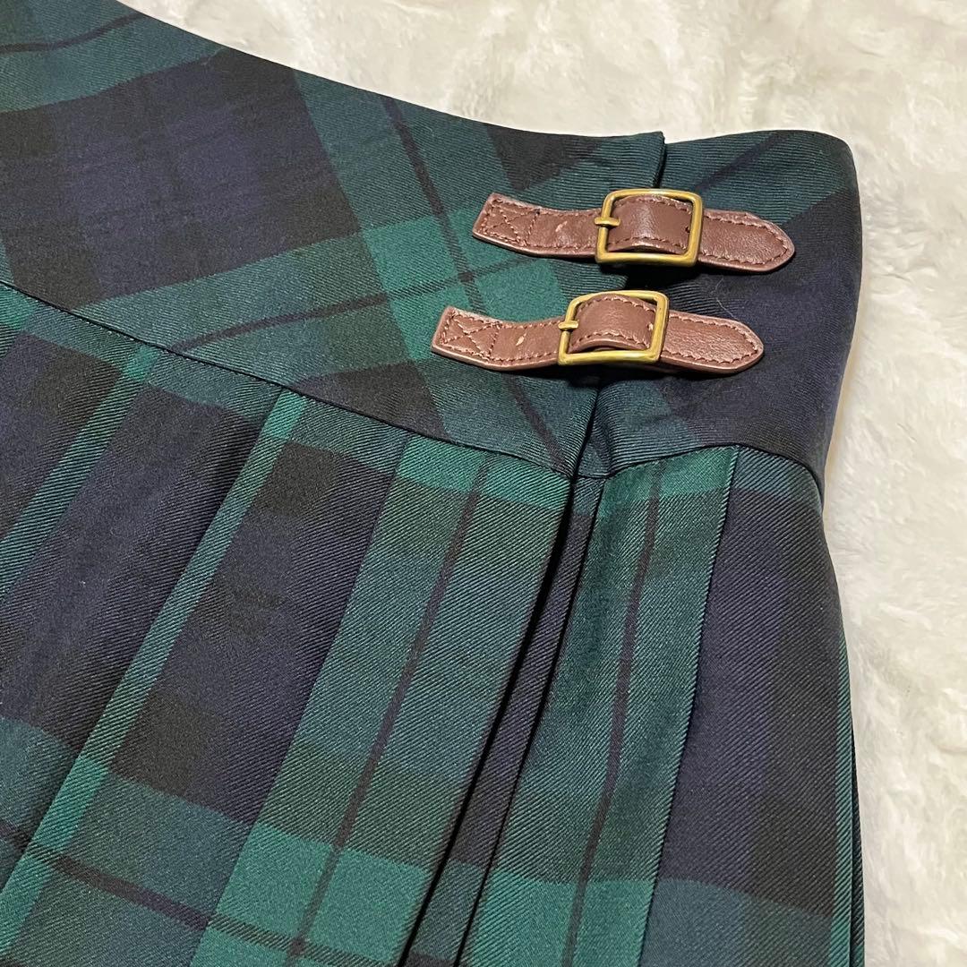 《美品》【150〜160】ラルフローレン　プリーツ巻きスカート　ブラックウォッチ