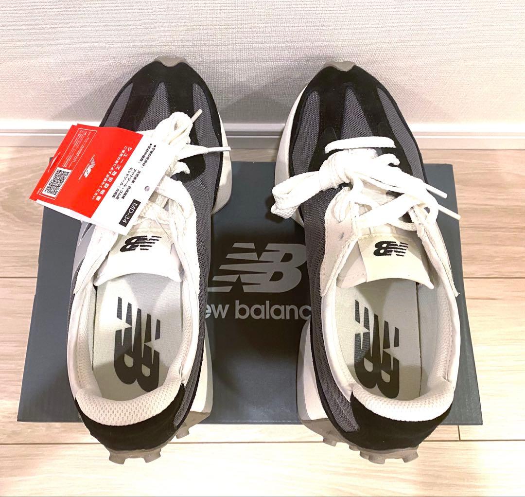 新品未使用 ニューバランス327 黒 ブラック25㎝ ユニセックスU327LNB