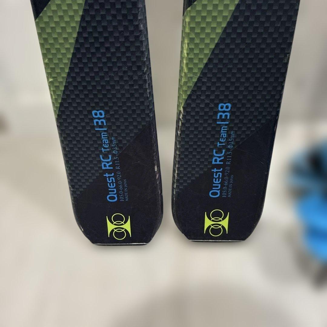 ジュニアスキー5点セット 、スキー、ビンディング、ポール、ブーツ、ケース