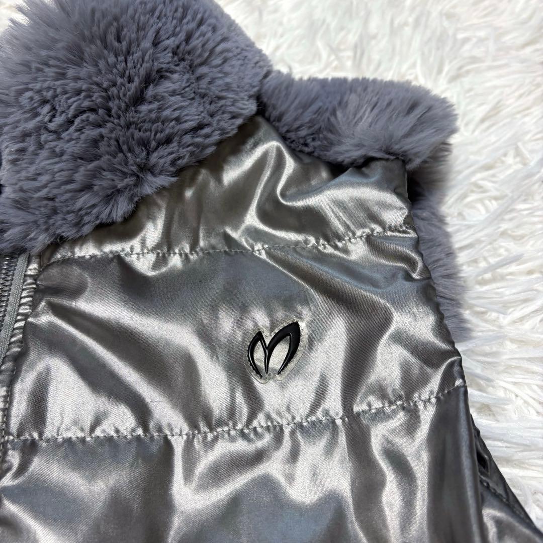 最新 マスターバニーエディション ダウン ワンピース シルバー ファー付き