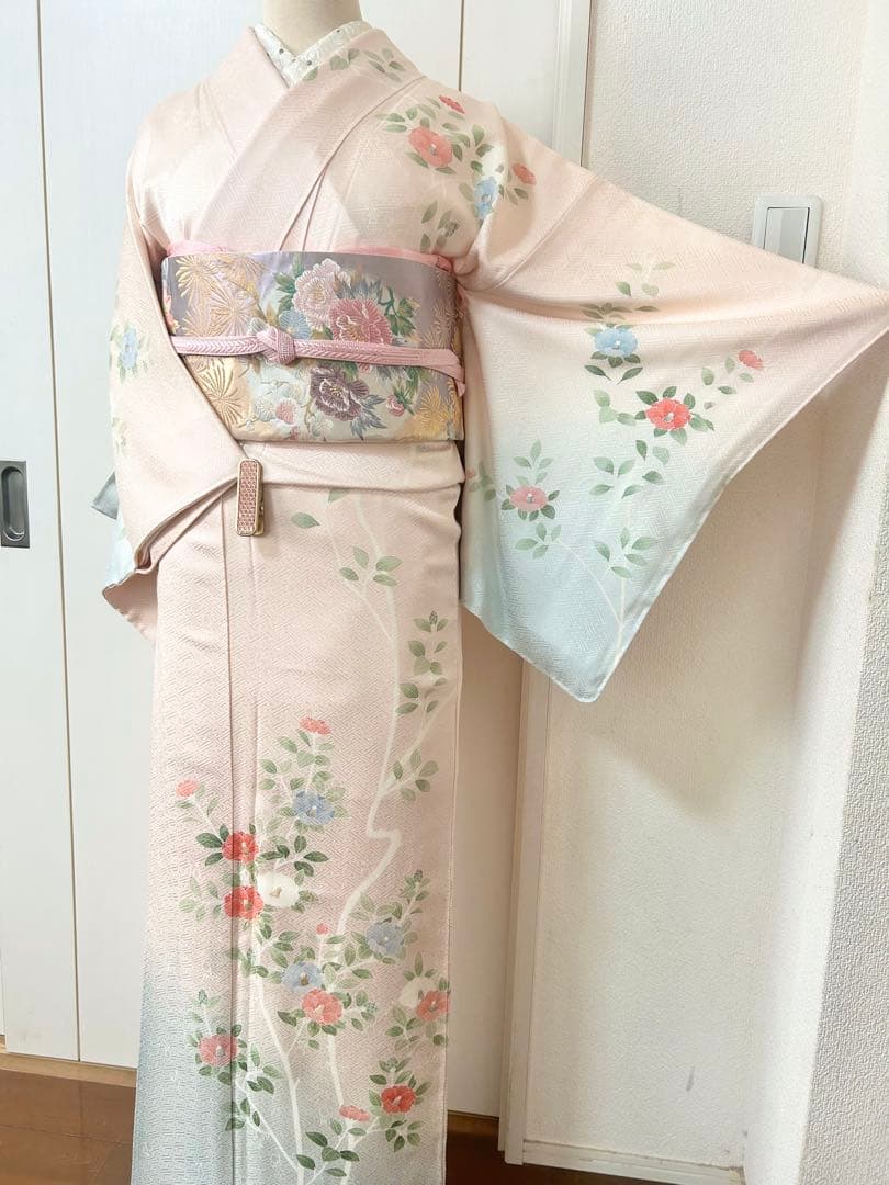 美品　相良刺繍　正絹訪問着　フルセット4点　卒業式　入学式　七五三　お宮参り