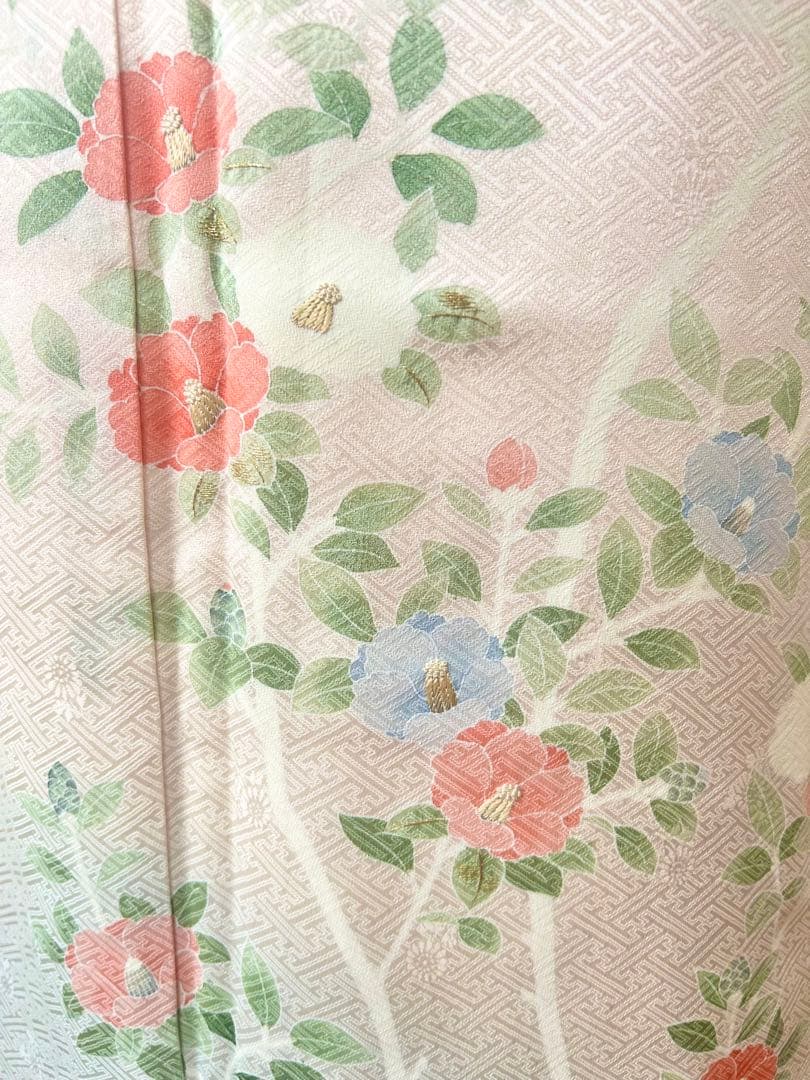 美品　相良刺繍　正絹訪問着　フルセット4点　卒業式　入学式　七五三　お宮参り