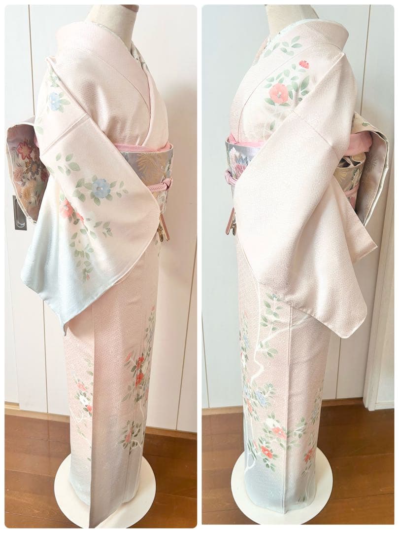 美品　相良刺繍　正絹訪問着　フルセット4点　卒業式　入学式　七五三　お宮参り