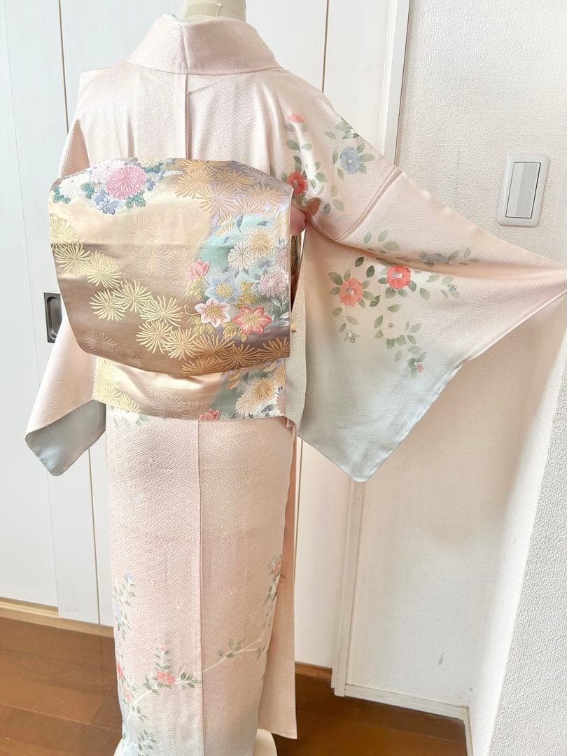 美品　相良刺繍　正絹訪問着　フルセット4点　卒業式　入学式　七五三　お宮参り