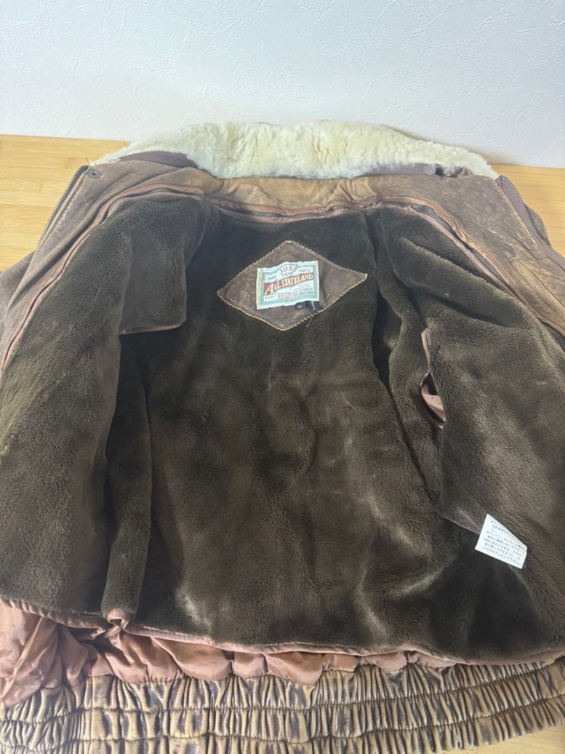 G-1 レザーフライトジャケット ボア襟・ライナー着脱可　羊革　vintage