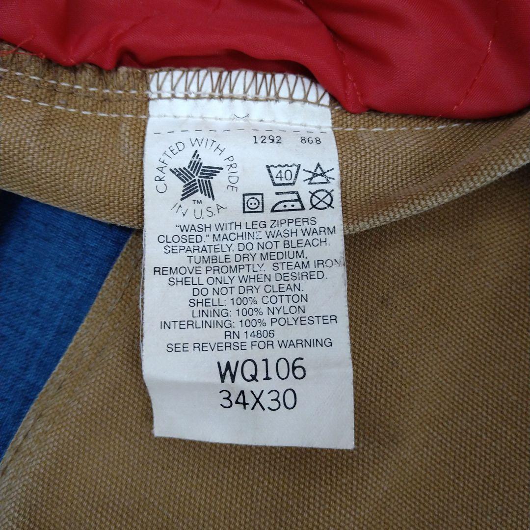 Carhartt WQ106 ダックワークパンツ 34x30　キルティング