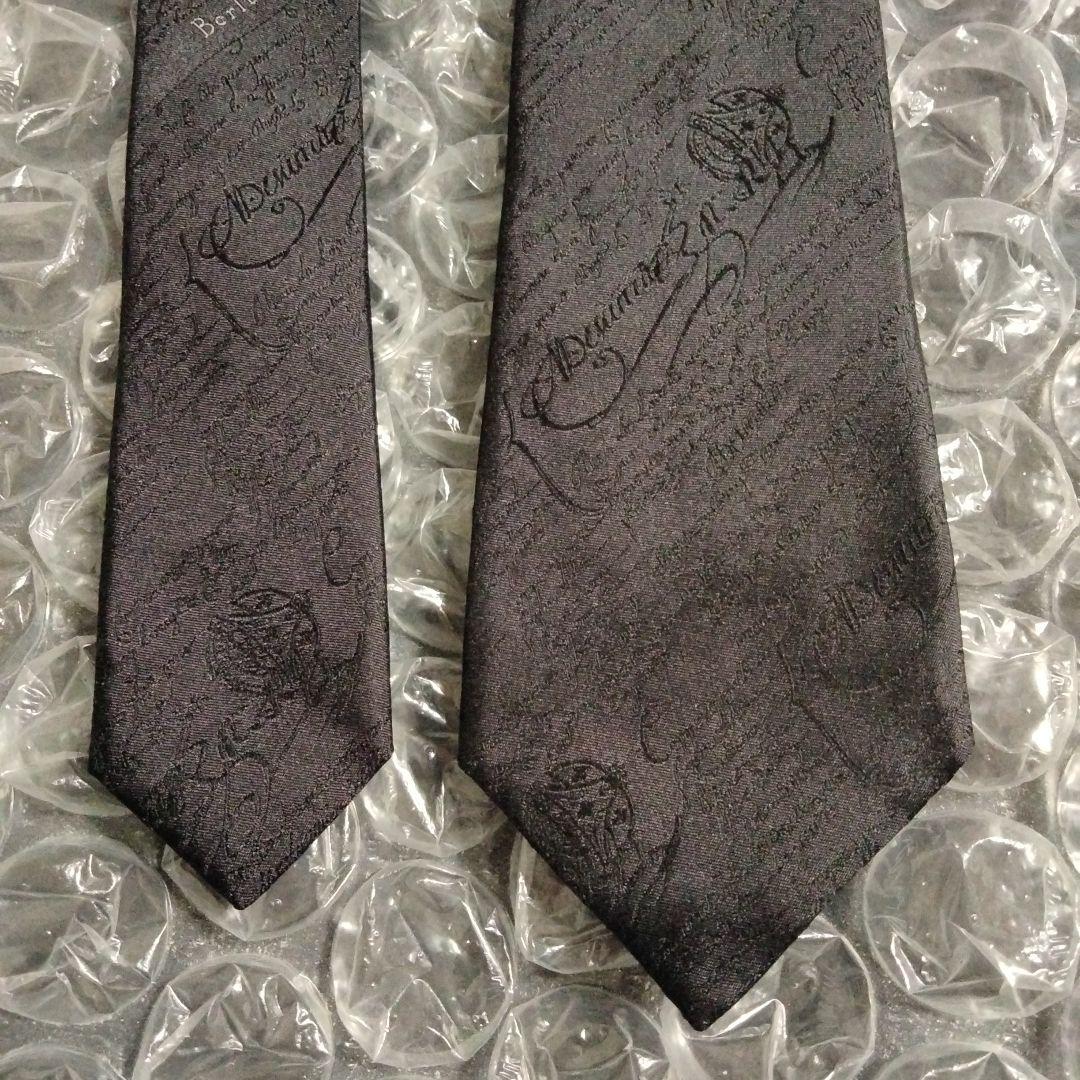 ベルルッティ ネクタイ カリグラフィ ブラック　新品未使用