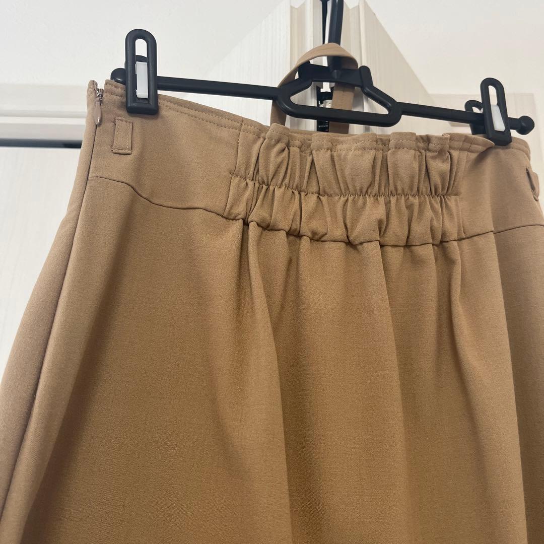 nano ベージュ ダブルブレストジャケットとスカートのセットアップ2点セット