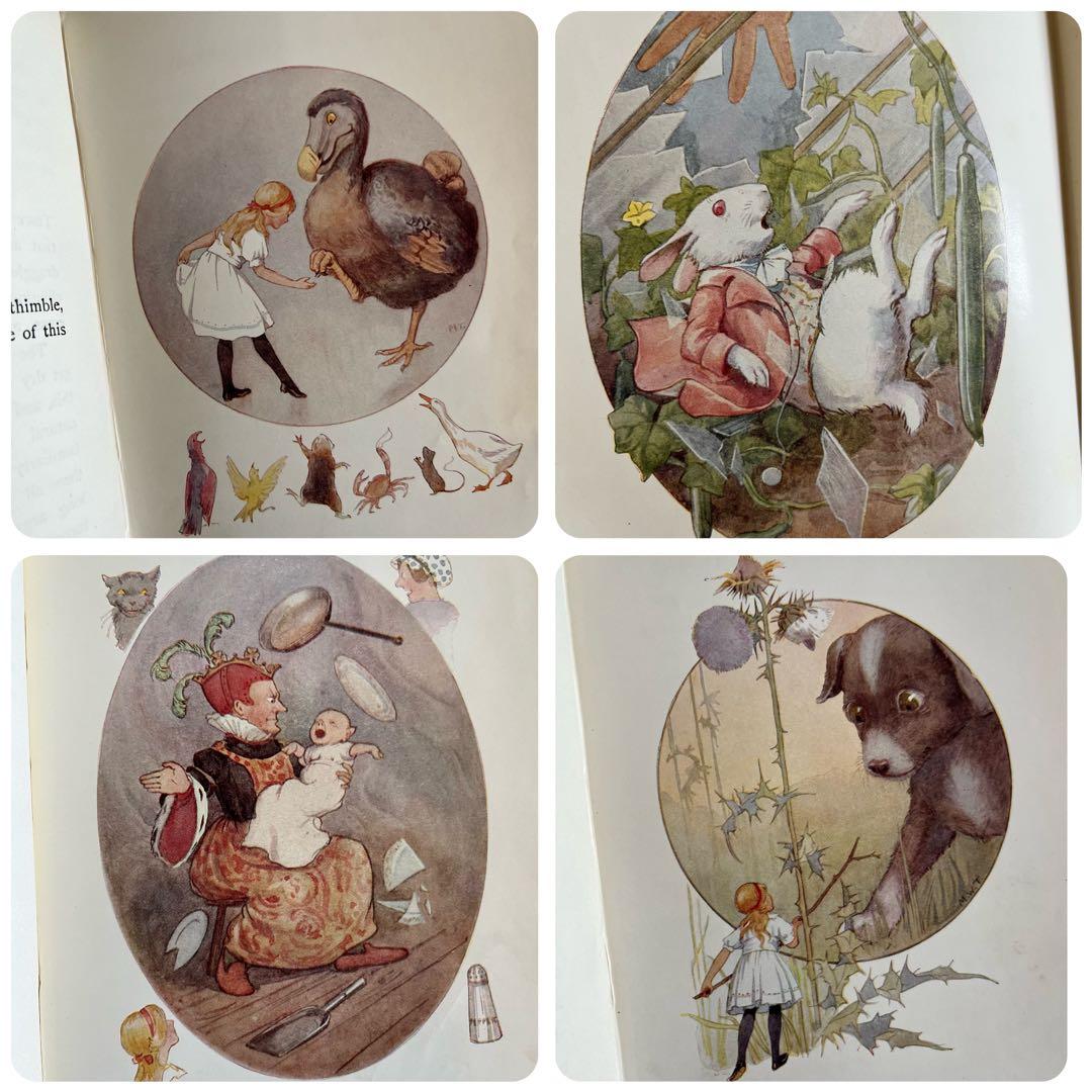 No72 アンティーク 洋書 古書 不思議の国のアリス マーガレット•タラント