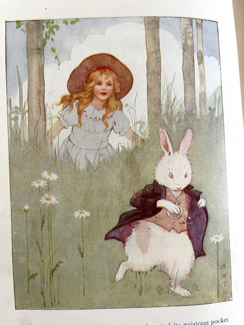 No72 アンティーク 洋書 古書 不思議の国のアリス マーガレット•タラント