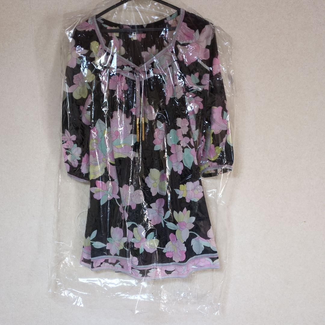 近年人気プリントLEONARD FASHION 花柄７分袖チュニック